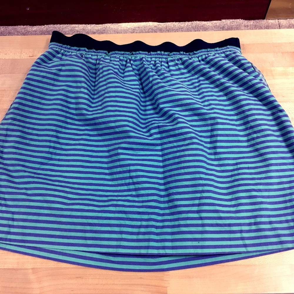 J Crew striped casual skirt 4-6 GUC READ
